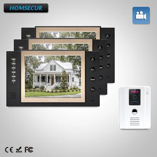 

HOMSECUR 8" Video Door Phone Intercom System+Dual-way Intercom for House/Flat TC011-W + TM801R-B