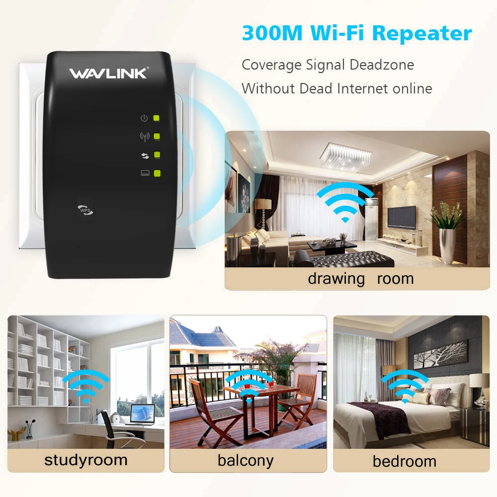 WAVLINK оригинальный Беспроводной Wi-Fi ретранслятор 300 Мбит/с Wi-Fi WLAN Range Extender Wi-Fi усилитель сигнала 802.11n/b/g WPS путешествия