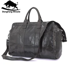 Брендовая Мужская винтажная очень большая дорожная сумка, посылка, переносная кожаная сумка через плечо, мужская дорожная сумка
