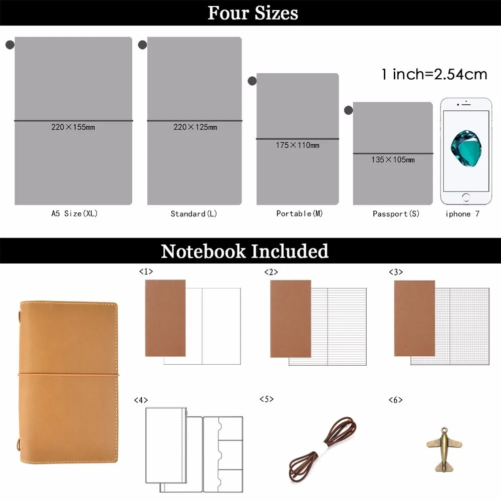 High Quality Genuine Leather Notebook Handmade Travel Journal With Card Holders Passport Place Cowhide Diary Sketchbook Planner High Quality Genuine Leather Notebook Handmade Travel Journal With Card Holders Passport Place Cowhide Diary Sketchbook Planner
