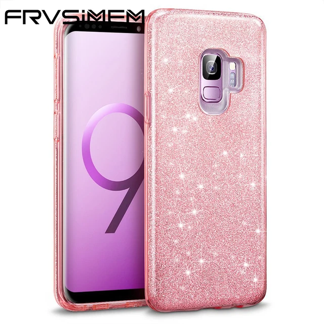 Bling Cute Case for Samsung Galaxy S8 S9 A3 A5 A7 J3 J5 J7 Neo 2017 A6 A8 Plus 2018 S6 S7 Edge j4 j6 Sparkle Glitter Cover