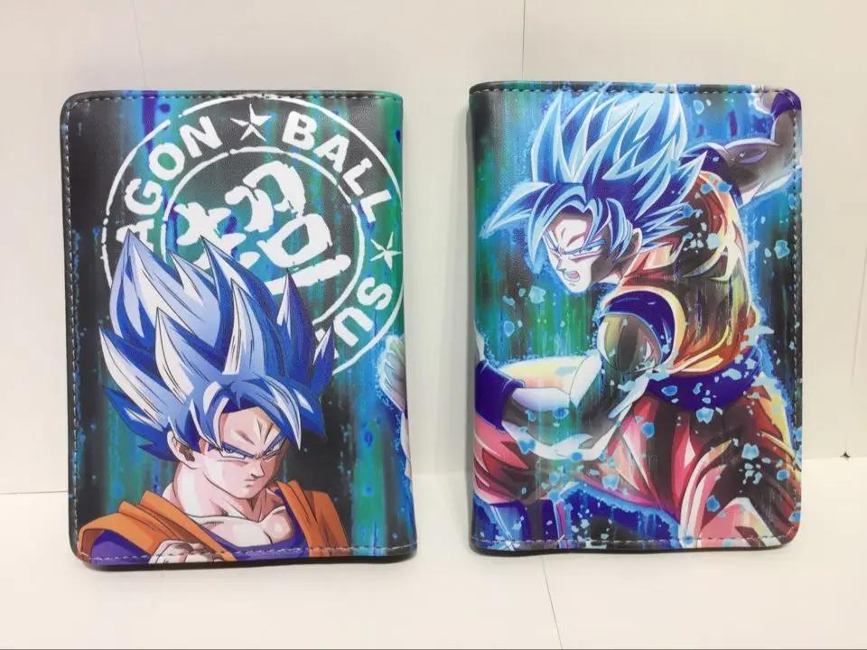 Модный кожаный держатель для паспорта Dragon Ball с героями мультфильмов, аниме-кошелек, Прочный чехол для паспорта и удостоверения личности, креативный подарок для мужчин и мальчиков