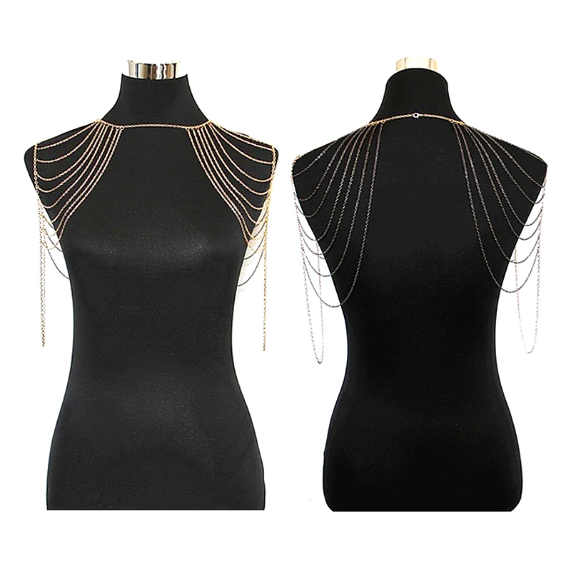 

New Fashion Shoulder Tassel Multi Layer Beach Chains Necklace CX17