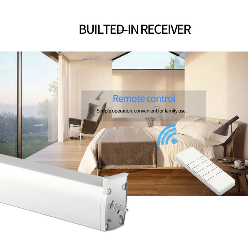 WIFI Electric Curtain Motor, Tuya smart app /Remote Control vioce control via alexa echo and Google home for smart home