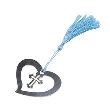 Металл креативное любящее сердце крест Закладка школьные принадлежности романтическая Закладка Канцтовары подарок для студентов