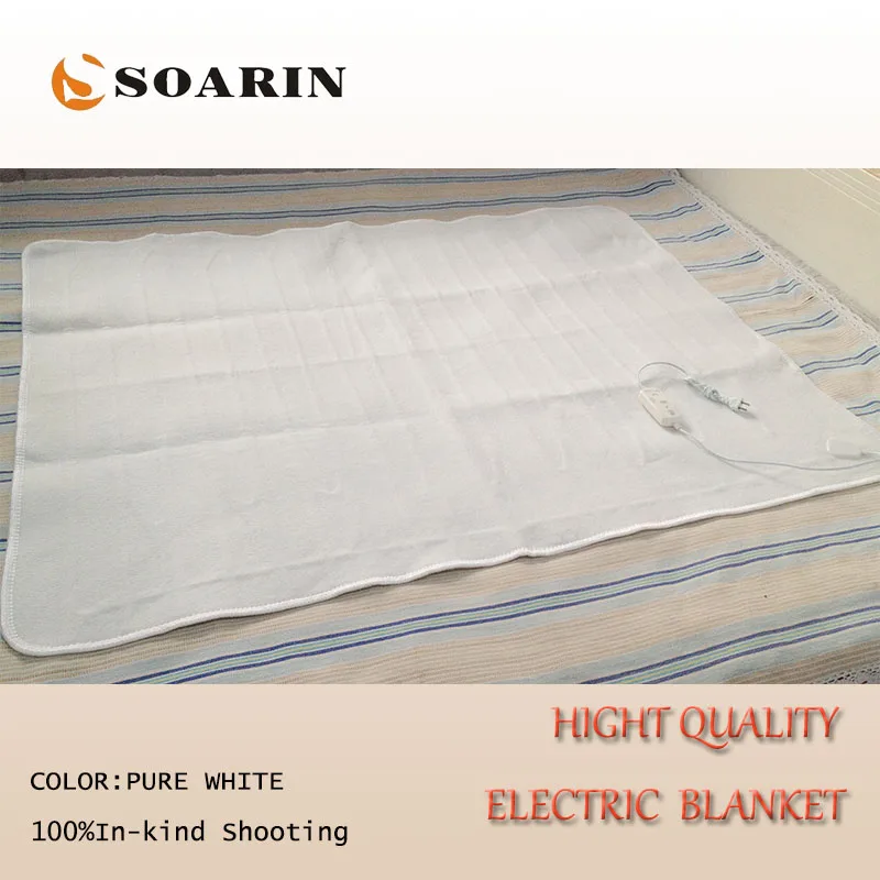 Soarin Electric Blanket Double Pure White Heating Soarin Electric Blanket Double Pure White Heating 220v Heated 150x120cm Manta Electrica Body Warmer Bed In Blankets From