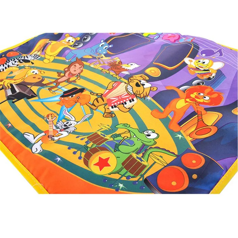 Популярный детский музыкальный коврик с изображением животных из мультфильма «Зоо», коврик для пения, игрушка tapete infantil, детские игрушки bebek oyuncak, игровой коврик 2-17#4