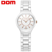 Watch Women DOM brand luxury Fashion Casual quartz ceramic watches Lady relojes mujer wristwatches Dress clock T-520-7M