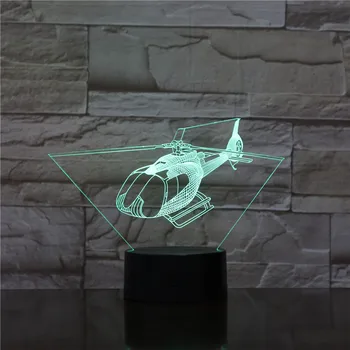 

Usb 3d Led Night Light MD-500 530 series civil helicopter Model Fighter Decorative Lights Warplane Plane Table Lamp Bedside