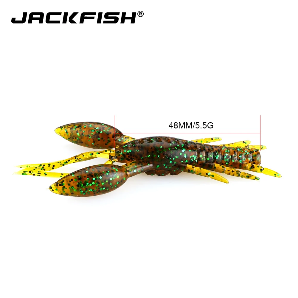 JACKFISH 9 шт./лот мягкая рыболовная приманка скорость погружения креветок