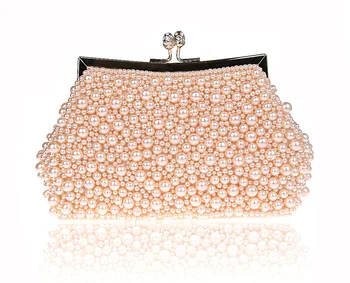 

Women Pearls Cosmetic Bags Exquisite Girl Birthday Gift Japan Korean Style Upscale Rhinestone Lady Socialite Wedding Party Bags