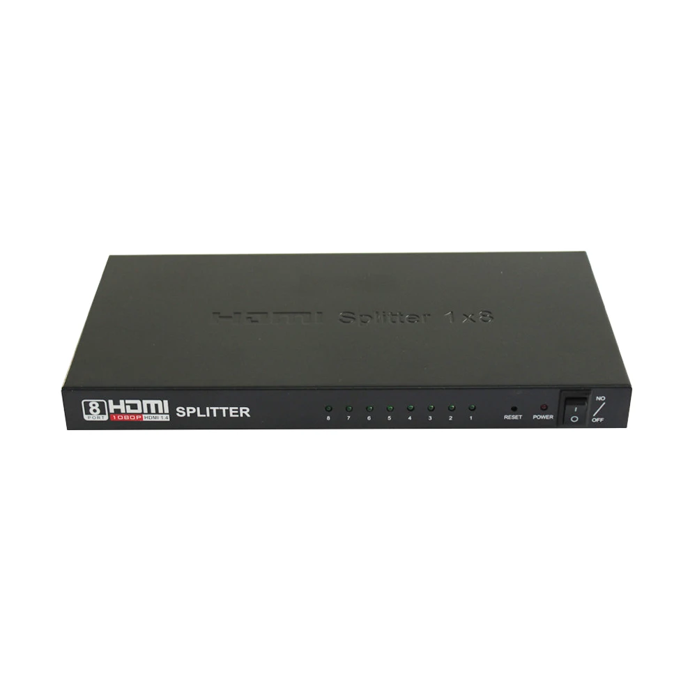 

Perlinta HDMI Splitter 1080P,1 TO 8 Way HDMI Switch Splitter With Power Adapter For HDTV DVD TV BOX ,PS4