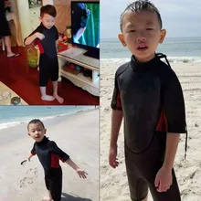 REALON/Детский костюм для дайвинга, 3 мм, неопреновый детский короткий гидрокостюм, цельный костюм для мальчиков и девочек, для плавания, серфинга, для подводного плавания