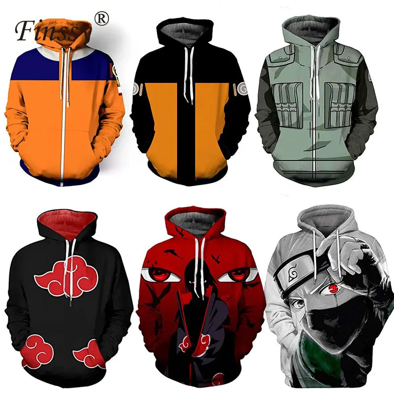 

Naruto Cosplay Costumes for Men Yondaime Hokage Namikaze Minato Hatake Kakashi Coa Gaara Itachi Sweatshirt Hoodies 3D Print