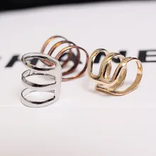 Estilo Retro europeo y americano hueco U clip de oreja pendientes sin hueso para niñas joyería regalo al por mayor 2 piezas(China)