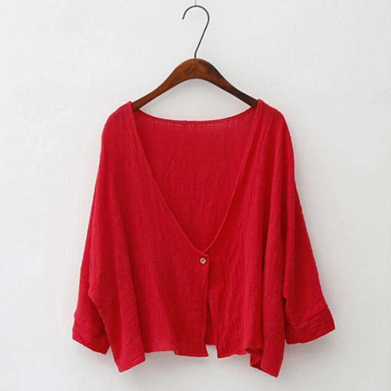 القطن الكتان معاطف جديد الربيع الخريف إمرأة زر واحد سترة الخفافيش كم سترة بسيطة الخامس الرقبة معطف قصير فضفاض عباءة سترة القطن الكتان معاطف جديد الربيع الخريف إمرأة زر واحد سترة الخفافيش كم سترة بسيطة الخامس الرقبة معطف قصير فضفاض عباءة سترة