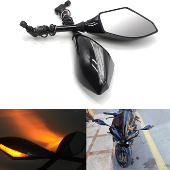 

Motorcycle Rearview Mirror LED Turn Signals racing bike Integrated Mirrors For Honda DUCATI 848 900 S 1098 S 1198 Hypermotard