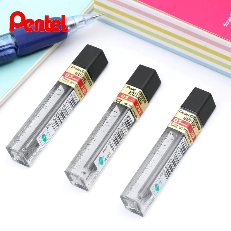 Pentel C505 супер Hi-Polymer механический карандаш свинцовый стержень 0,5 мм 2H HB B 2B