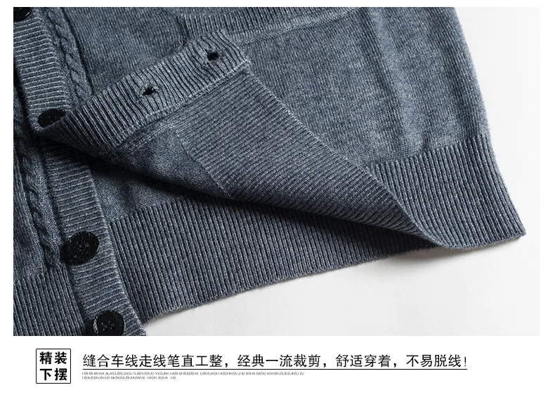 Горячая новая осенняя одежда мужской свитер кардиган жилет свитера шерстяной пуловер мужской s v-образным вырезом без рукавов жилет плюс размер 3XL