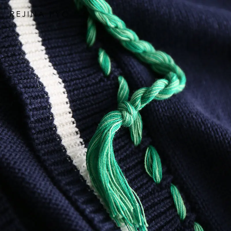 BIAORUINA, Женский вязаный свитер большого размера в консервативном стиле, Полосатые кардиганы с v-образным вырезом и длинным рукавом, женская модная одежда