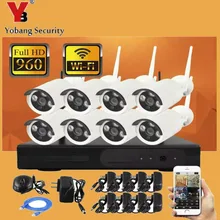 Yobangsecurity 8ch 720 P Беспроводной Камеры Скрытого видеонаблюдения комплект с безопасностью Открытый 8x1.0 Мп Wi-Fi Ночное видение пуля Камера S дистанционного