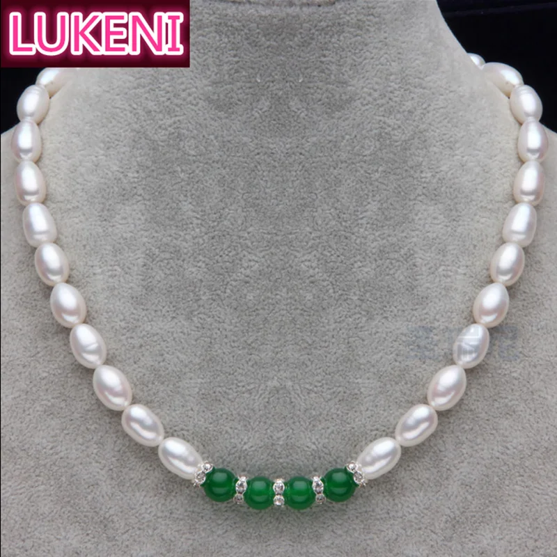 Genuine Slight flaw7-8mm AAA natural pearl necklace 100% Natural Fashion Pearl Necklace For women Free shipping | Украшения и