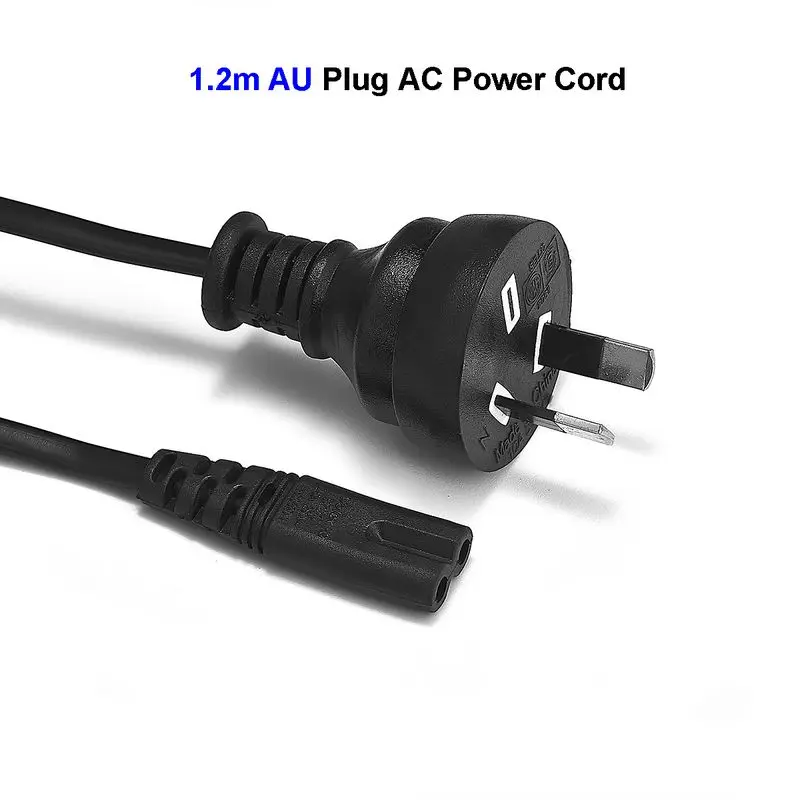 

AU AC Power Cable US EU UK Australian IEC C7 Figure 8 Power Extension Cord 1.2m For Portable Radio Battery Charger PSP 4 Laptop