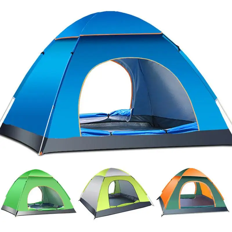 3-4 Person Automatic Folding Tents Family Tents Beach Tent Camping Double Speed to Open Rejection (Blue Grey) 3-4 Person Automatic Folding Tents Family Tents Beach Tent Camping Double Speed to Open Rejection (Blue Grey)