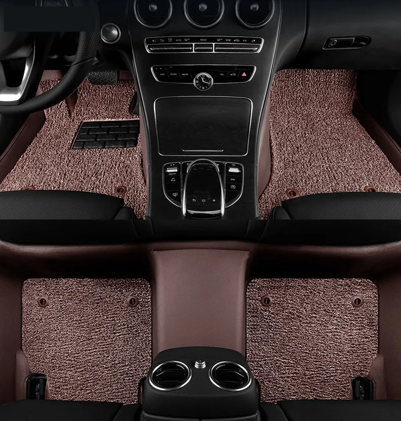 

For Hyundai ix35 2010-2017 Floor Mats Foot Carpets Step Mat High Quality Water Proof leather Wire coil 2 Layer