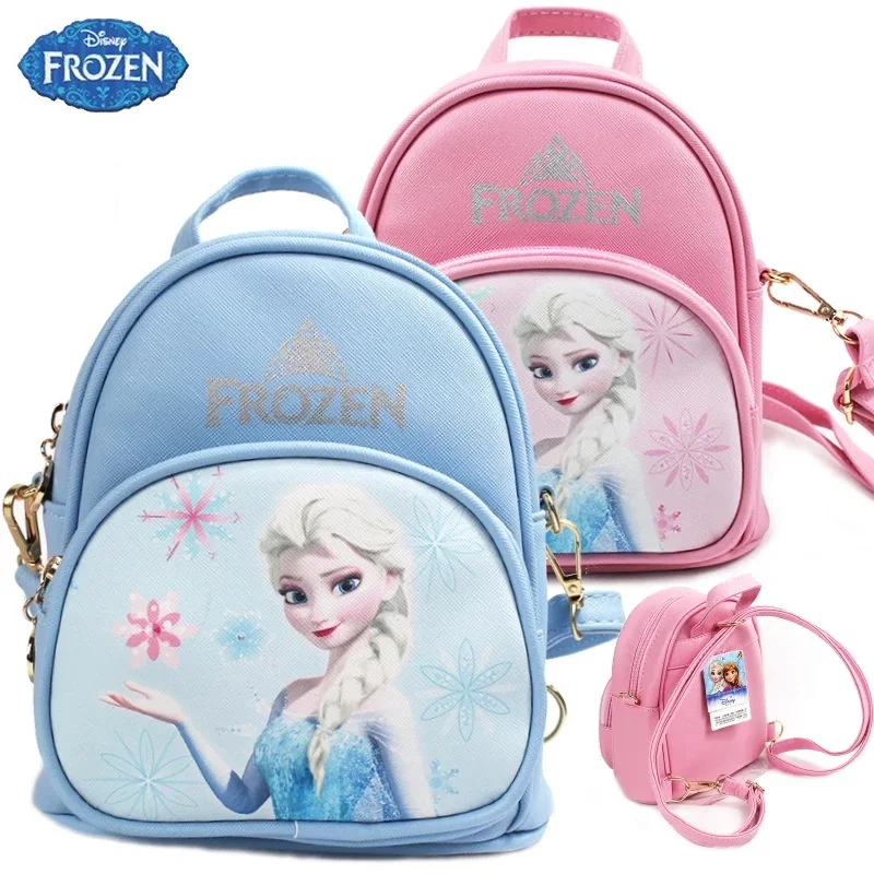 

Disney cartoon pretend play Frozen Elsa children shoulder backpack messenger girl bag handbag PU aslant bag 3 ways to carry