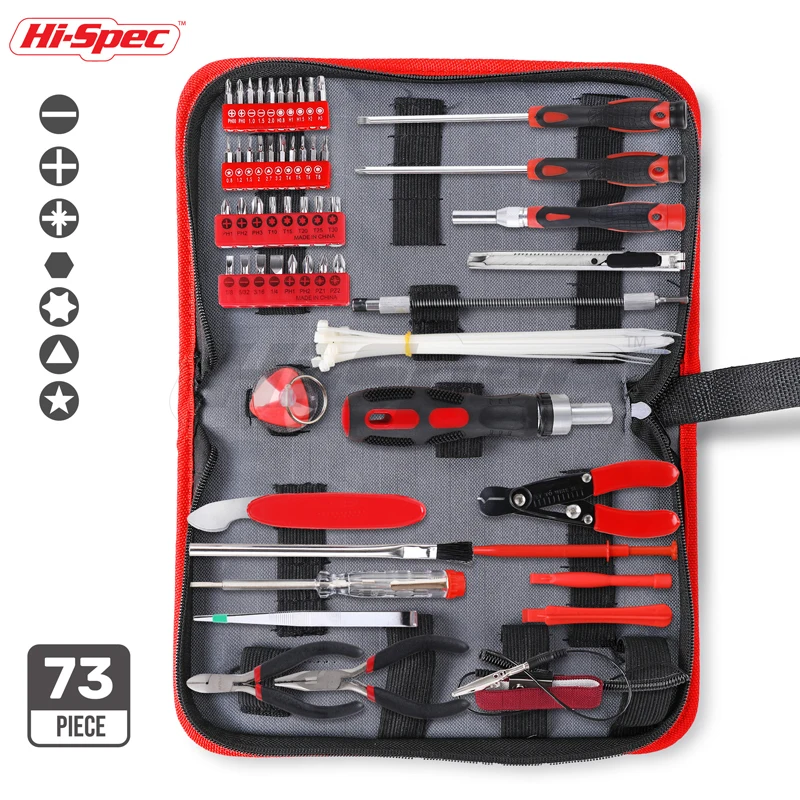 

Hi-Spec 73pc Precision Screwdriver Set Repair Tools Kit Zipper Bag Hand Tools Ferramentas Tool for Cell Phone IPhone 4s5s 6s PSP