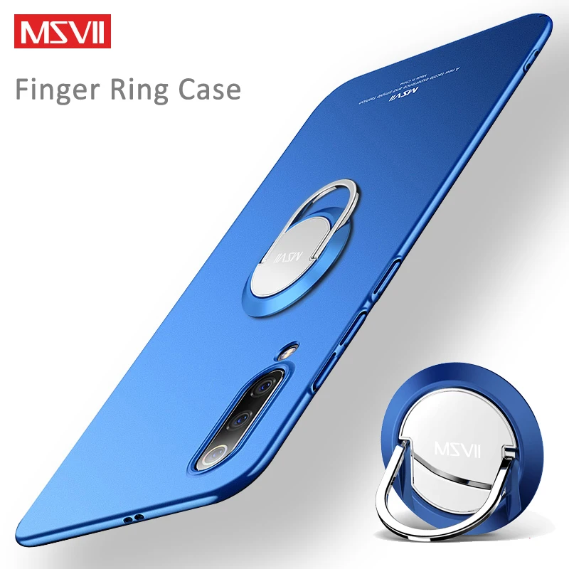 

For Xiaomi 9 8 Case MSVII Ultra Slim Matte Cover Car Magnetic Finger Ring Cover Case For Xiaomi Mi9 Mi 9 8 SE UD Pro Lite Cases