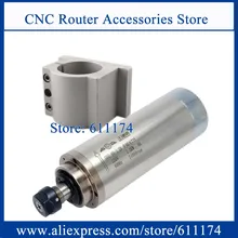 CNC мукомольный Шпиндельный двигатель 2.2KW 4 подшипник ER20 AC220V с водяным охлаждением двигателя шпинделя и D80mm кронштейн алюминиевый зажим