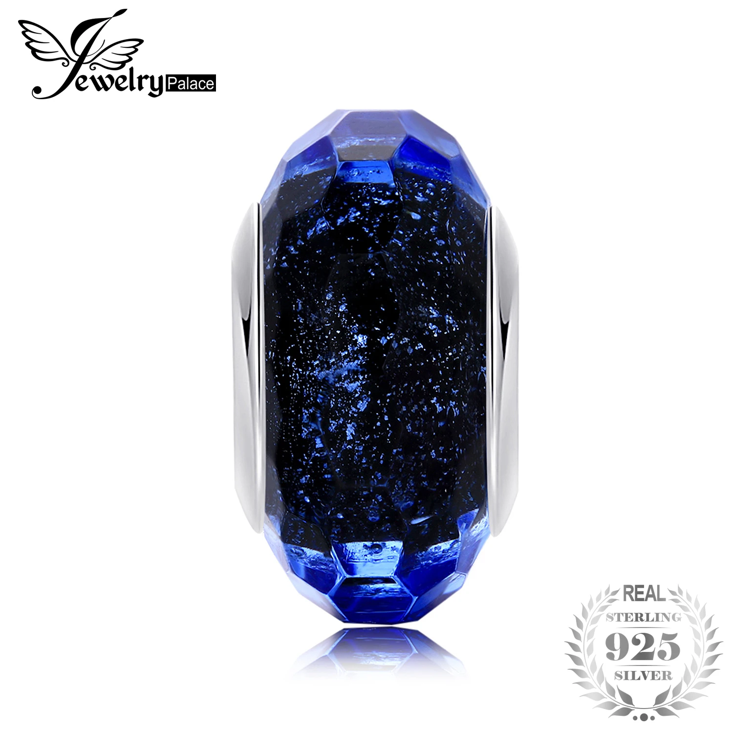 Jewelrypalace 925 Sterling Silver Blue Multi-Facet Glass Beads Charms Fit Bracelets Fashion Handmade | Украшения и аксессуары