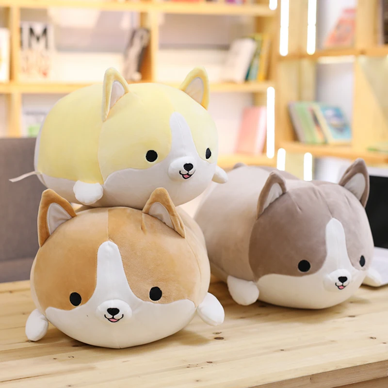 

30/45/60cm Cute Corgi Dog Plush Toy Stuffed Soft Animal Cartoon Pillow Lovely Christmas Gift for Kids Kawaii Valentine Present
