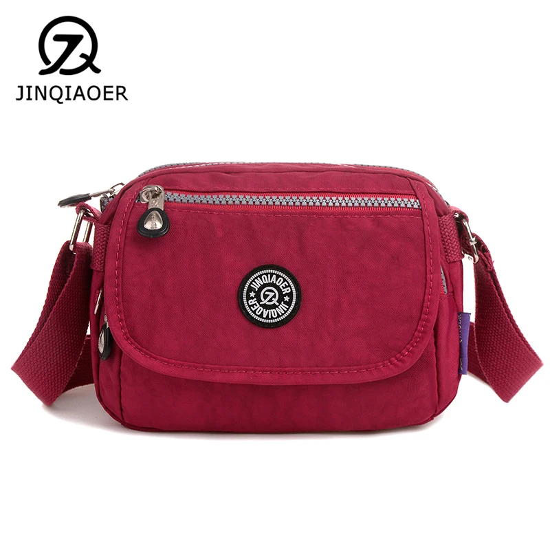 

JINQIAOER Waterproof Women's Wallet Brand Messenger Bags Ladies Small Purse Teenage Girls Simple Light Zip Handbag Female Bolsa