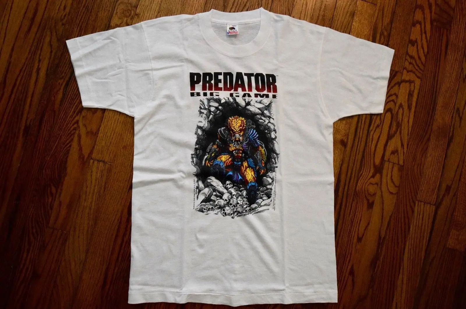 Deadstock 1991 Хищник Футболка Винтаж культ фильм ужасов 90 s 2 пришельцы M/L футболки повседневное брендовая одежда хлопок