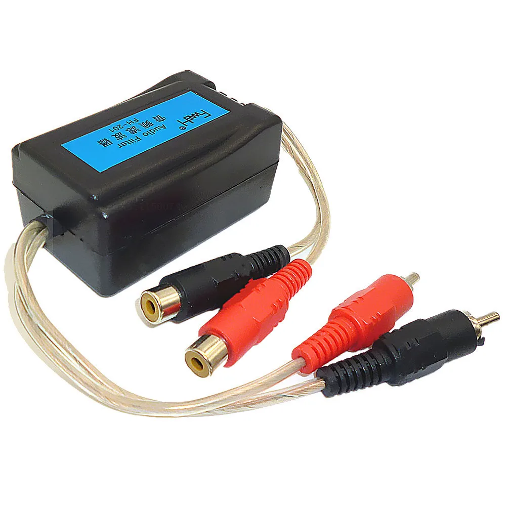 3.5mm Audio Jacks Car Auto Amplifier Audio Noise Filter Ground Loop Isolator Suppressor Eliminate Car Electrical Noise Canceling
