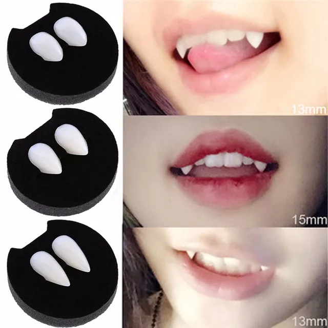 Colmillos de dientes de Vampire para adultos, caja de resina segura, dentaduras de Halloween, accesorios de fiesta de Cosplay, juguetes para chico y adulto, 2 uds. Colmillos de dientes de Vampire para adultos, caja de resina segura, dentaduras de Halloween, accesorios de fiesta de Cosplay, juguetes para chico y adulto, 2 uds.