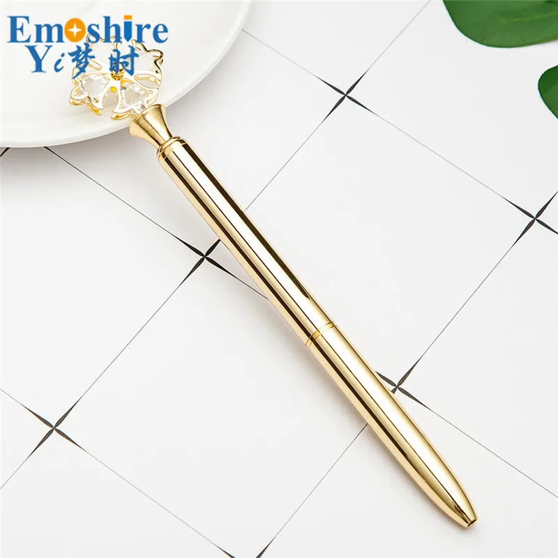 Emoshire Creative large diamond pen metal water droplets ballpoint pen Color rotary advertising pen metal crystal pen custom logo (4)