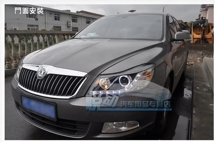 2010 2011 2012 для skoda octavia головной светильник s автомобильный Стайлинг U светодиодный светильник ангельские глазки DRL Парковка для octavia A5 головная лампа