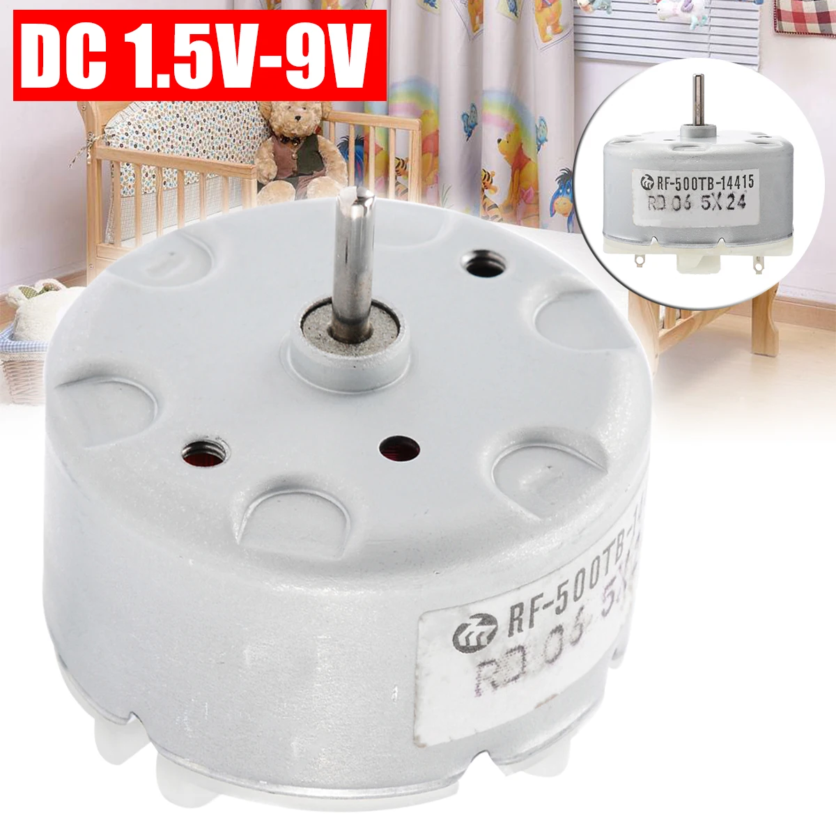 

DC 1.5V-9V 5V 6V Motor 32mm Diameter RF-500TB-14415 Mini DC Round Motor For Watch Bracelet Use