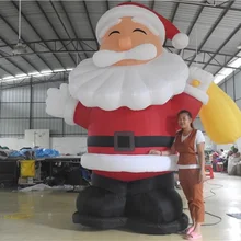 3 м надувной Санта Клаус, надувной рекламный продукт с вентилятором для рождества день