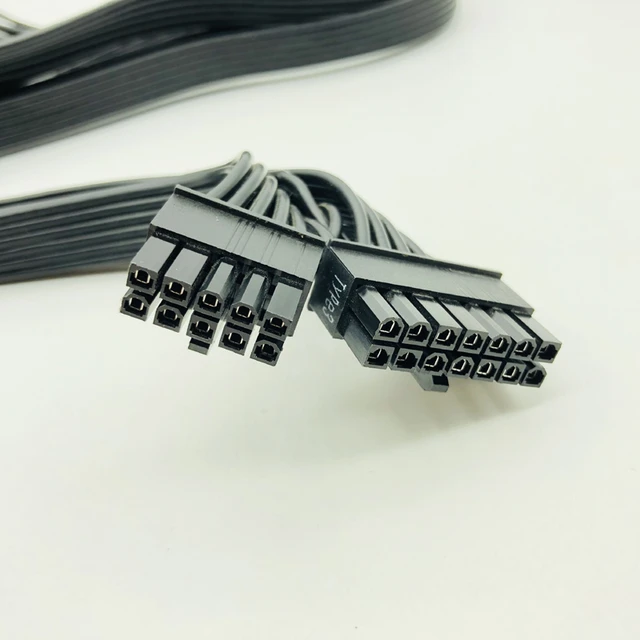 10pin+14pin To 24pin Modular Power Supply Cables Sleeved Cable Adapter Atx 24pin For Corsair Ax1200 Ax1200i Rm 18awg 60cm - Cables & Adapters - AliExpress
