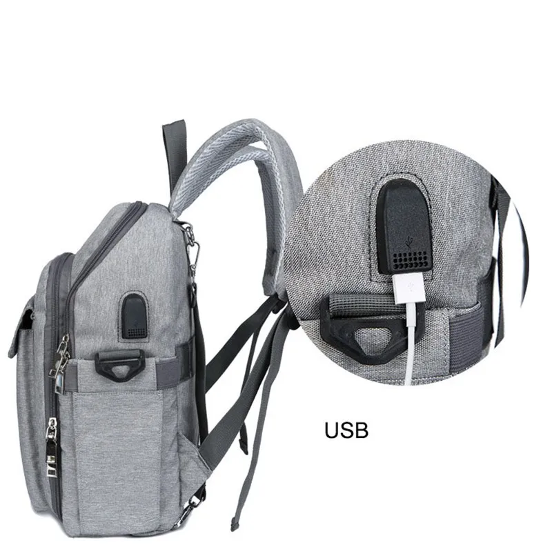 MOTOHOOD Portable Baby Seat Baby Diaper Bags Backpack Waterproof USB Stroller Baby Bag For Mom Organizer Maternity Bag  (14)