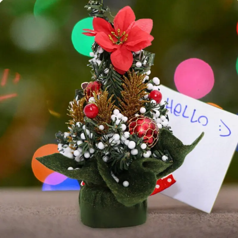 

Cute Mini Christmas Tree Decorations Desk Table Decor Small Party Ornaments Gift Christmas Decorations For Home New Year TQ