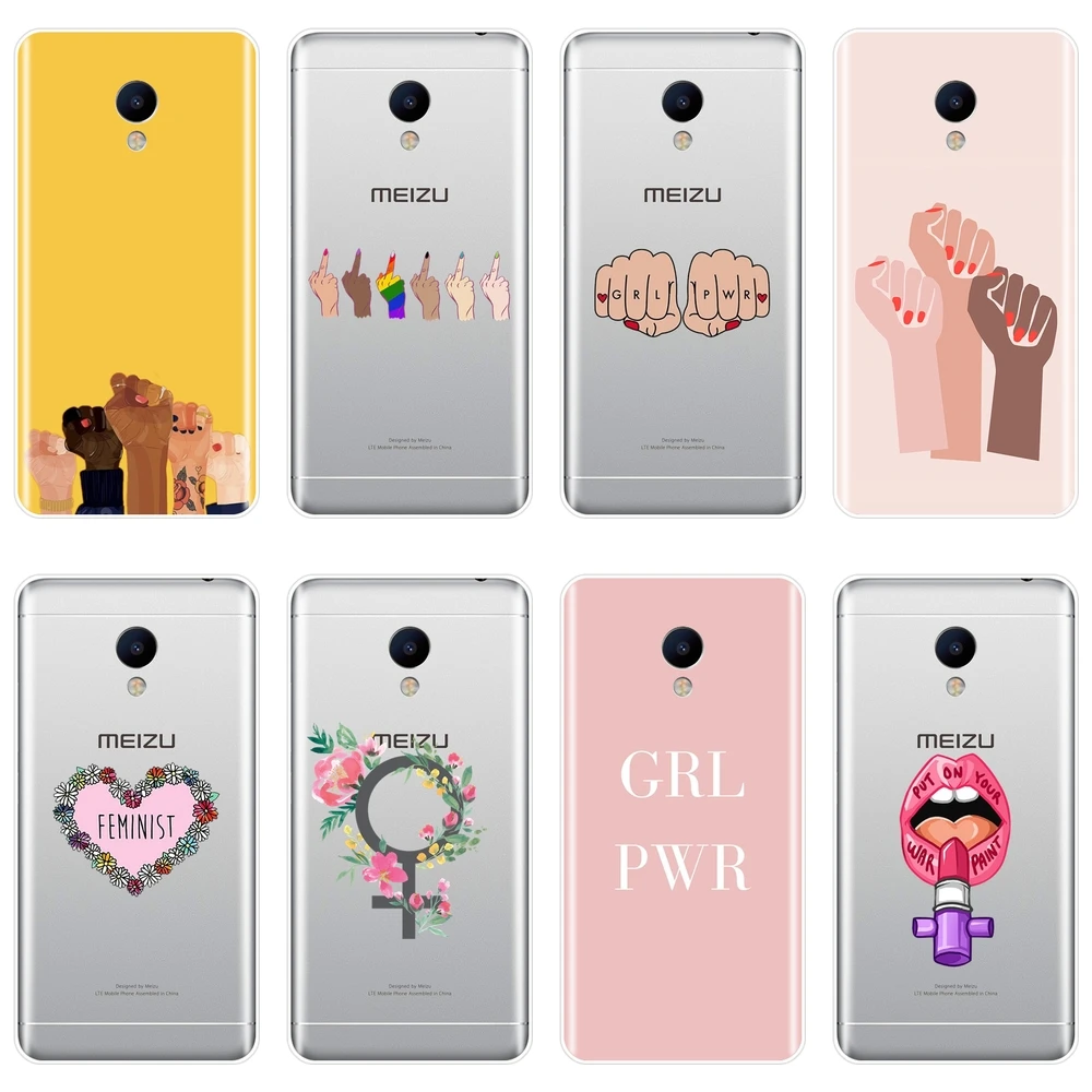 

TPU Feminist Girl Power Phone Case For Meizu M2 M3 M5 M6 Note Soft Silicone Back Cover For Meizu M6 M6S M6T M5 M5C M5S M3 M3S M2