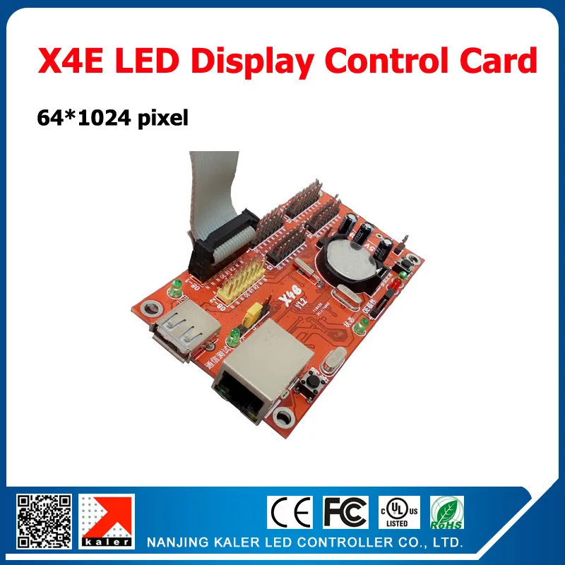 

China manufacturer Kaler led display control card X4E ethernet input programmable and scrolling message led display controller