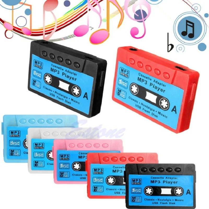 Free Shipping 16GB Support USB Disk Cassette Flash MP3 Music Player Micro SD TF Card Earphonein