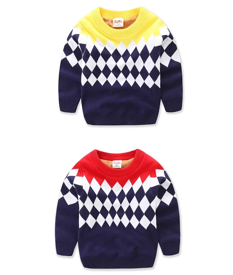 Осенне-зимние свитера для мальчиков; детская трикотажная Повседневная Верхняя одежда; одежда с героями мультфильмов для мальчиков; пуловер с длинными рукавами; плотная верхняя одежда
